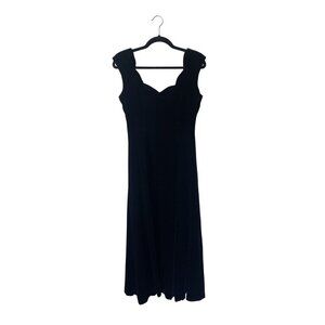 Vintage Y2K Maxi Dress Size 4 Velvet Fairy Grunge Whimsigoth Silk Blend Black